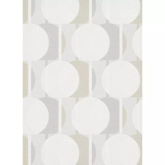   Erismann Novara 10118-14 Grafikus Retro Körök fehér bézs szürke és barna tónus tapéta 