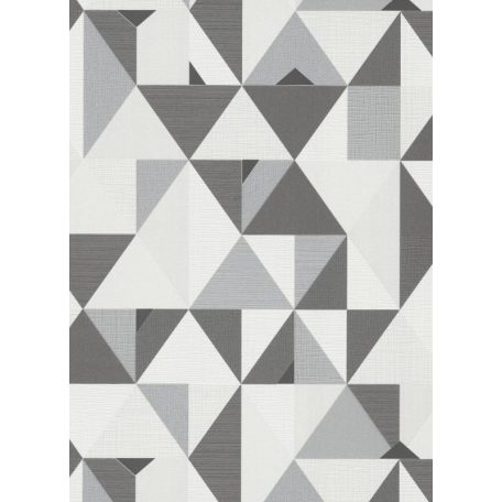 Erismann Novara 10119-34 Geometrikus grafikus háromszögek - rombuszok fehér azürke fekete tapéta