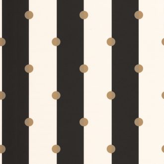 Moonlight 101229023 Csíkos arany pontokkal fehér fekete halvány fémes arany tapéta