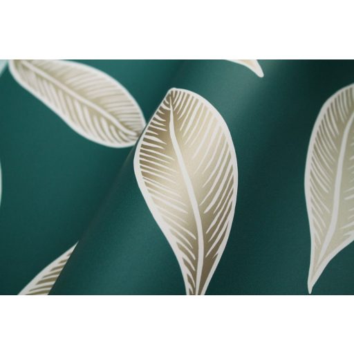 GABON Natur lágyan hulló falevelek telt zöld fehér barna csillogó fémes fény tapéta