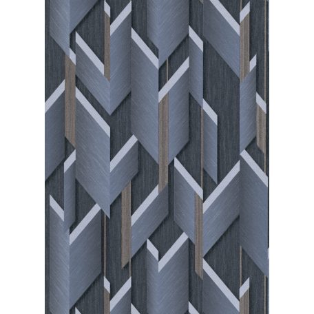 Erismann Fashion for Walls 2 by GMK 10145-08 Design Ipari formatervezés 3D szálcsiszolt nemes fényű felület acélkék szürke barna tapéta