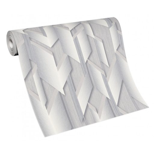 Erismann Fashion for Walls 2 by GMK 10145-31 Design Ipari formatervezés 3D szálcsiszolt nemes fényű felület szürke/acélszürke fehérezüst tapéta