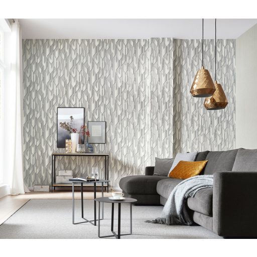 Erismann Fashion for Walls 2 by GMK 10145-31 Design Ipari formatervezés 3D szálcsiszolt nemes fényű felület szürke/acélszürke fehérezüst tapéta