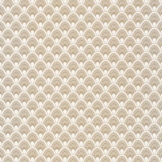  Natur retro trópusi madár stilizált tollazata krémfehér barna fémes csillogó fény tapéta