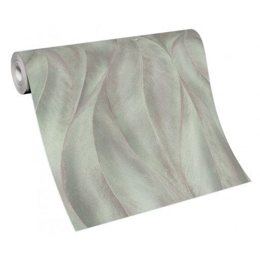 Erismann Fashion for Walls 2 by GMK 10148-18  Natur Design nagyformátumú stilizált levelek türkizzöld szürkéslila árnyalatok csillogó hatás tapéta