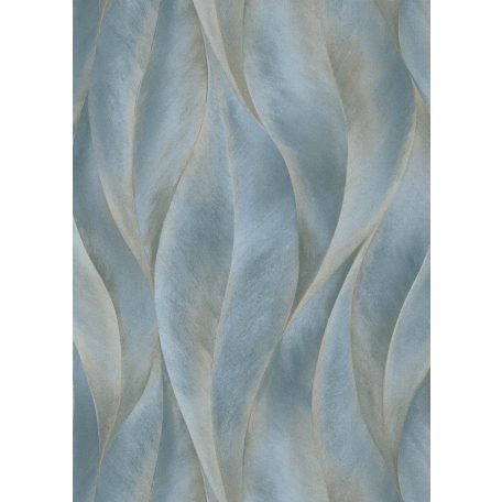 Erismann Fashion for Walls 2 by GMK 10148-44  Natur Design nagyformátumú stilizált levelek fehér kék szürkésbézs bézsarany csillogó hatás tapéta