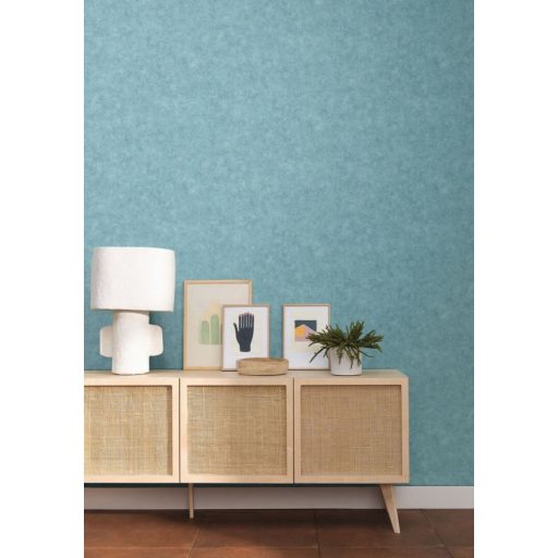 Betonhatású enyhén texturált minta gyönyörű effektek lagunakék tónus tapéta