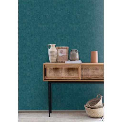 Betonhatású enyhén texturált minta gyönyörű effektek petrolkék tónus tapéta