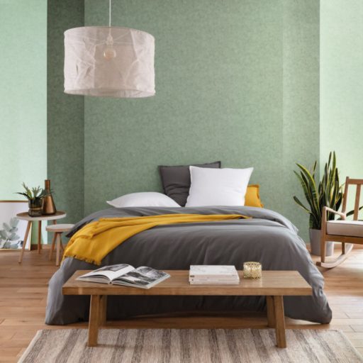 Betonhatású enyhén texturált minta gyönyörű effektek sötét vízzöld tónus tapéta