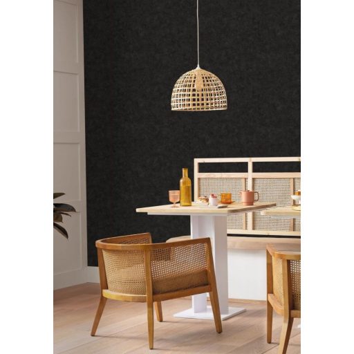 Betonhatású enyhén texturált minta gyönyörű effektek antracit/fekete tónus tapéta