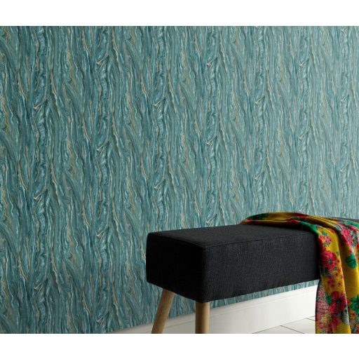 Erismann ELLE Decoration 10149-36 Natur karakteres márványminta zöld kék arany tapéta