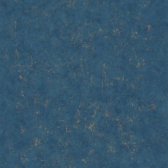   Betonhatású enyhén texturált minta fémes irizáló elemekkel farmerkék és arany tónus tapéta