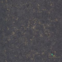   Betonhatású enyhén texturált minta fémes irizáló elemekkel antracit/fekete és arany tónus tapéta