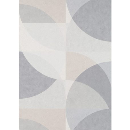 Erismann ELLE Decoration 10150-31 Geometrikus Grafikus nagyformátumú körminta krémfehér bézs világosszürke szürke tapéta