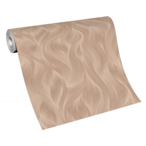Erismann ELLE Decoration 10151-05 Grafikus Stilizált levelek hullámokba rejtve rózsaszín bézs/barna arany csillogó mintarészletek tapéta