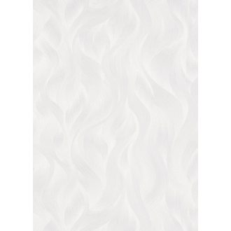   Erismann ELLE Decoration 10151-31 Grafikus Stilizált levelek hullámokba rejtve világosszürke bézs fehér csillogó mintarészletek tapéta