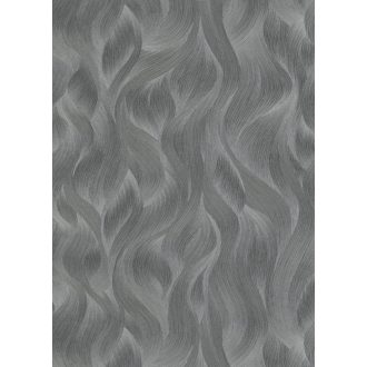   Erismann ELLE Decoration 10151-47 Grafikus Stilizált levelek hullámokba rejtve szürke sötétszürke ezüst csillogó mintarészletek tapéta
