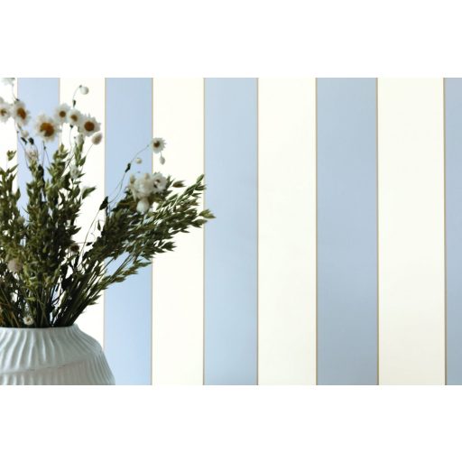 Caselio The Place to Be(d) 101746220 SLEEP TIGHT Csíkos fehér szürkéskék arany tapéta