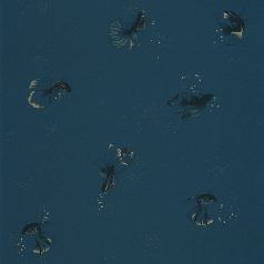   Caselio The Place to Be(d) 101756120 SWIM & CHILL Natur fátyolhalak petrolkék sötétkék arany tapéta