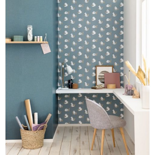 Caselio The Place to Be(d) 101760068 COUNTING FOX Natur rókák sokaságe malachitzöld fehér fekete arany tapéta