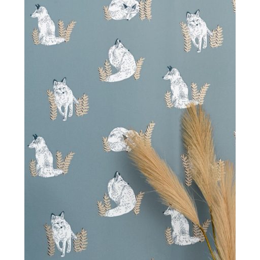 Caselio The Place to Be(d) 101760068 COUNTING FOX Natur rókák sokaságe malachitzöld fehér fekete arany tapéta