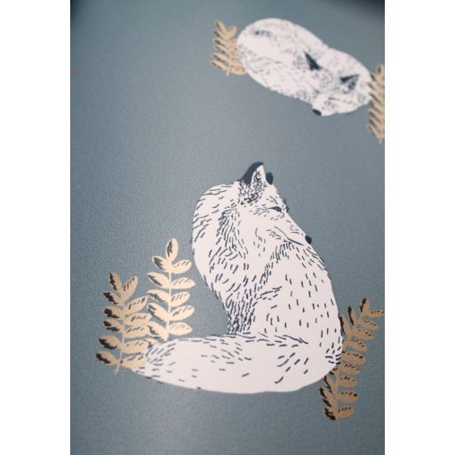 Caselio The Place to Be(d) 101760068 COUNTING FOX Natur rókák sokaságe malachitzöld fehér fekete arany tapéta