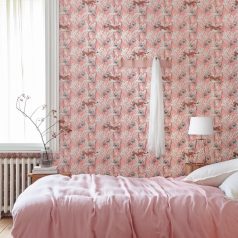   Caselio The Place to Be(d) 101774001 FANTASY WORLD Natur Organikus minta leopárdokkal barack fehér fekete aranybarna/rézszín tapéta