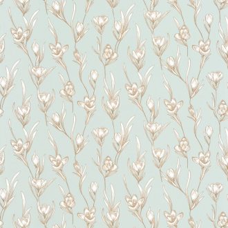   Caselio The Place to Be(d) 101787024 DAY DREAMING Natur Álmodozás virágok között halvány mandulazöld fehér arany tapéta