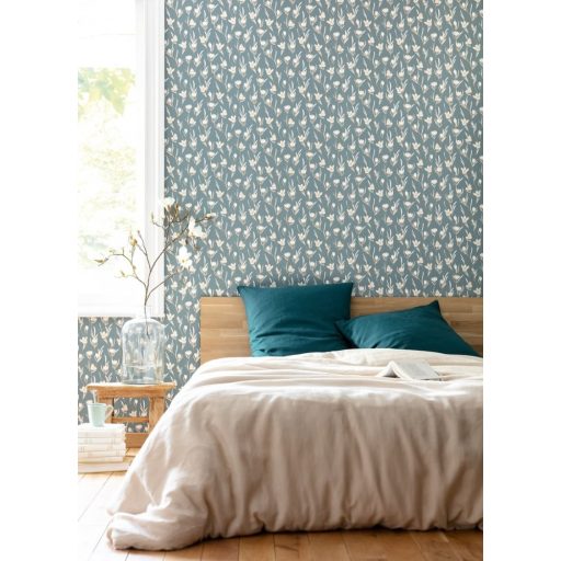 Caselio The Place to Be(d) 101787126  DAY DREAMING Natur Álmodozás virágok között halvány malachitzöld fehér arany tapéta