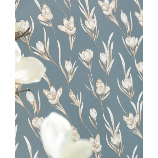 Caselio The Place to Be(d) 101787126  DAY DREAMING Natur Álmodozás virágok között halvány malachitzöld fehér arany tapéta