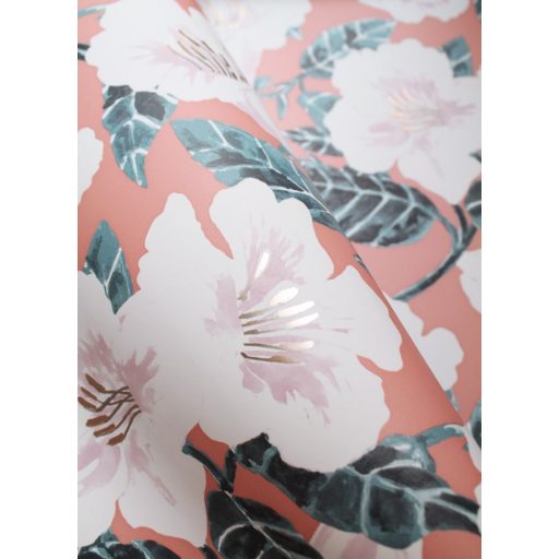 Caselio The Place to Be(d) 101794060 DING DING DONG Natur virágálom barack/lazacszín fehér sötétszürke rózsaszín arany tapéta