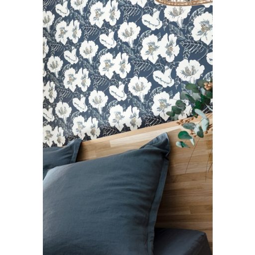 Caselio The Place to Be(d) 101796166 DING DING DONG Natur virágálom kék fehér szürke arany tapéta