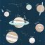 Caselio Our Planet 101906906 UNIVERSE Gyerekszobai Világegyetem"kicsiben" kék bézs szürke fehér tapéta