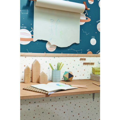 Caselio Our Planet 101906906 UNIVERSE Gyerekszobai Világegyetem"kicsiben" kék bézs szürke fehér tapéta