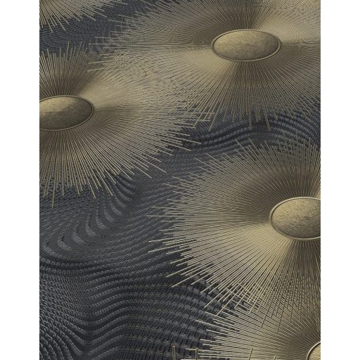Erismann ELLE Decoration 2, 10191-15 Grafikus lélegzetelállító dekoratív design fekete arany ezüst fényes mintafelület tapéta