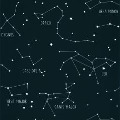   Caselio Our Planet 101916918 CONSTELLATIONS Gyerekszobai Csillagképek kék fehér tapéta