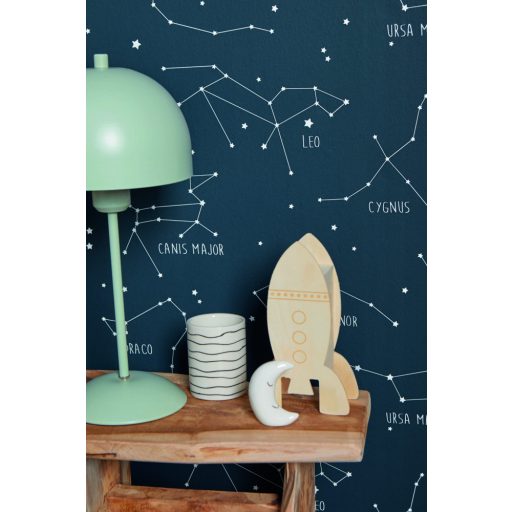 Caselio Our Planet 101916918 CONSTELLATIONS Gyerekszobai Csillagképek kék fehér tapéta
