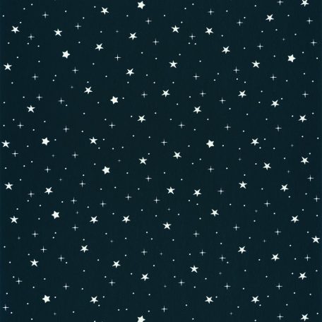 Caselio Our Planet 101926918 STARS IN YOUR EYES Gyerekszobai Csillagok kék fehér sötétben foszforeszkáló tapéta