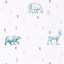 Caselio Our Planet 101986009 GRIZZLY BEARS Gyerekszobai Grizzlyk és szarvasok fehér bézs farmerkék tapéta