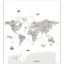 Caselio Our Planet 102039918  WORLD MAP Világtérkép felfedezőknek ikonikus állatokkal fehér szürke szürkésbézs fekete digitális falpanel