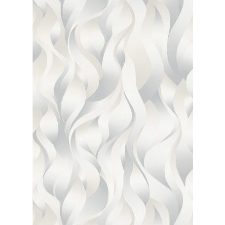 Erismann ELLE Decoration 2, 10204-14 Grafikus költői szépségű hullámminta krém bézs szürke ezüst szálcsiszolt fényes mintafelület tapéta