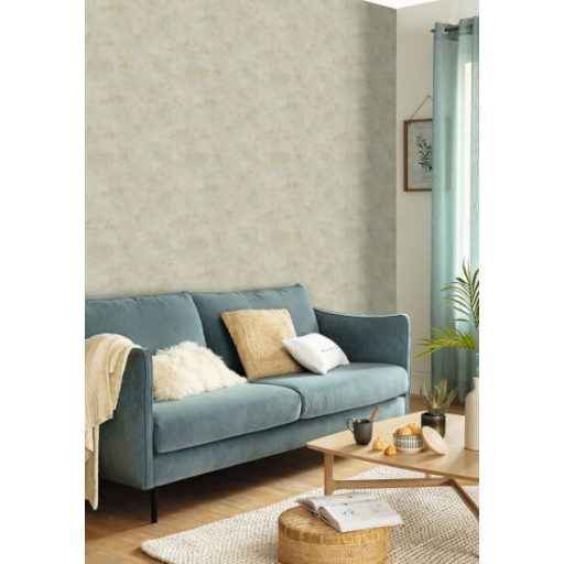 Festett vászonstruktúrájú egyszínű minta mandulazöld tónus tapéta