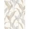 Erismann ELLE Decoration 2, 10207-08 Natur Botanikus Grafikus finoman erezett levélminta krém bézs szürkéskék bézsarany fényes mintarajzolat tapéta