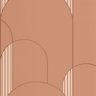   Caselio Labyrinth 102114044  HIGH WALLS Grafikus nagyformátumú designminta XXL terrakotta rézszín tapéta