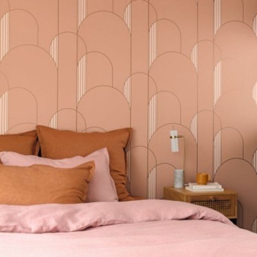 Caselio Labyrinth 102114044  HIGH WALLS Grafikus nagyformátumú designminta XXL terrakotta rézszín tapéta