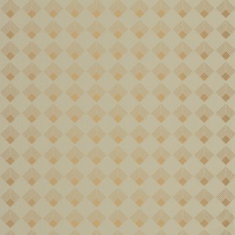   Caselio Labyrinth 102137025 PATCH Geometrikus grafikus szimmetrikus négyzetminta, 2D-3D játék mandulazöld arany tapéta