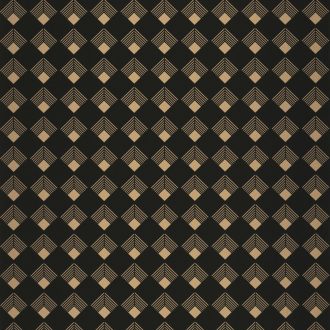   Caselio Labyrinth 102139023 PATCH Geometrikus grafikus szimmetrikus négyzetminta, 2D-3D játék fekete arany tapéta