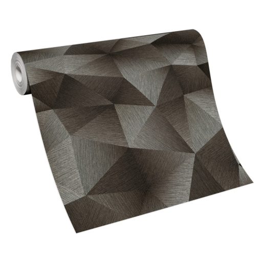 Erismann Fashion for Walls 3, 10216-15 DIAMOND Design háromdimenziós geometriai minta szürke ezüst fekete tapéta