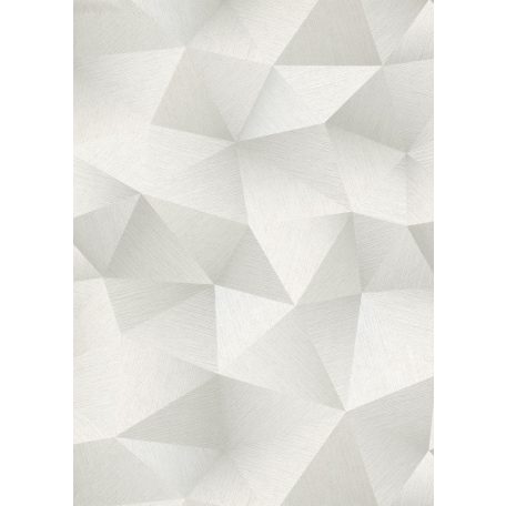 Erismann Fashion for Walls 3, 10216-31 DIAMOND Design háromdimenziós geometriai minta fehér világosszürke árnyalatok ezüst tapéta