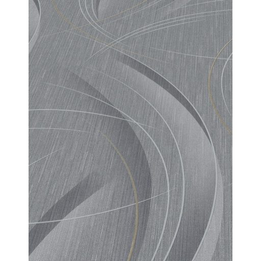 Erismann Fashion for Walls 3, 10218-10 Millenium Design nagyvonalú ívek és karcolatok szürke árnyalatok ezüst arany tapéta